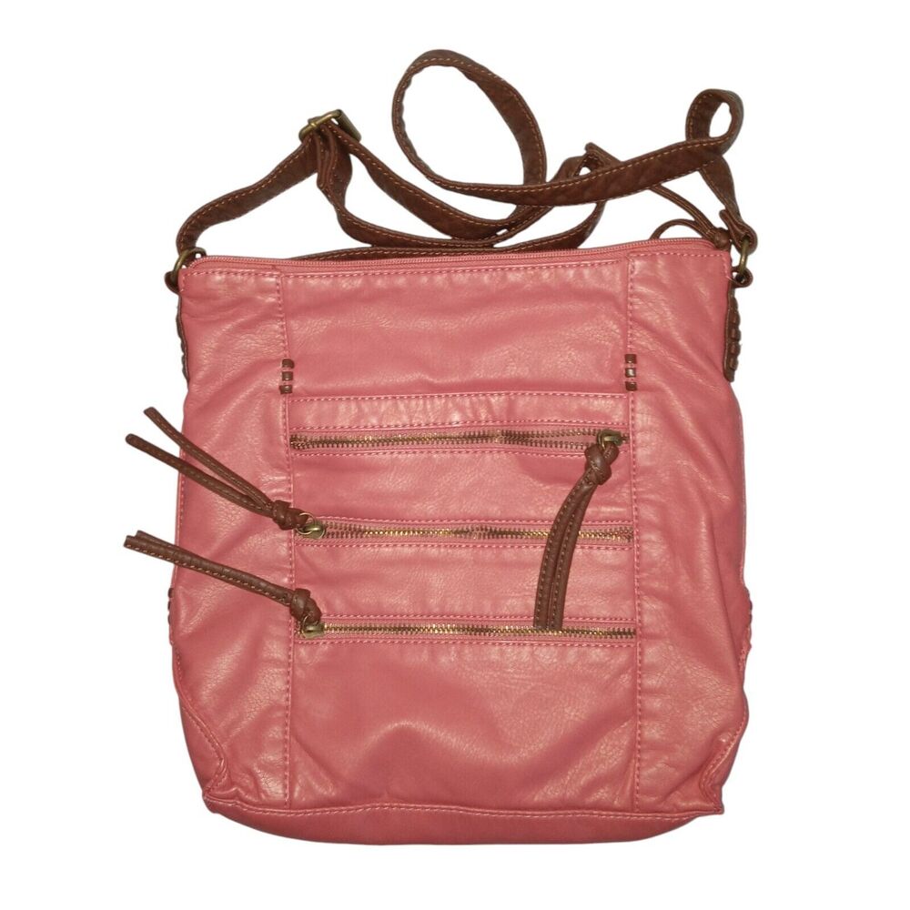 Bueno Collection Womens Shoulder Handbags Adjustable Strap PINK